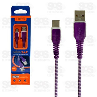 Cabo De Dados Rápido Type C 3.4A 1 Metro Inova MD-8440