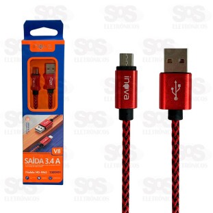 Cabo De Dados Micro USB V8 3.4A 1 Metro Inova MD-5962	