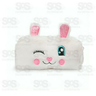 Estojo Escolar Pelúcia Coelho Polibrinq SCB128