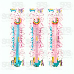 Caneta Esferográfica Divertida Unicórnio Polibrinq SCB67