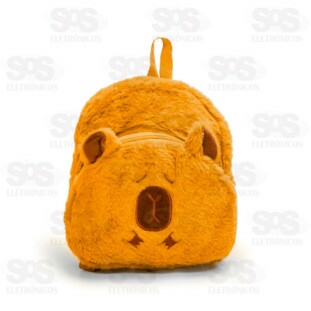 Mini Mochila Escolar Pelúcia Capivara Polibrinq SCB182