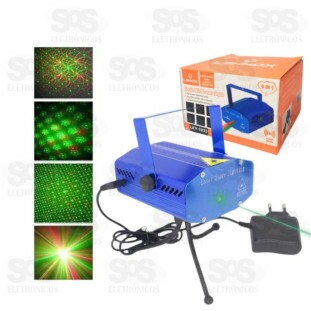 Mini Projetor Holográfico Com Fonte e Tripé Lehmox LEY-1933