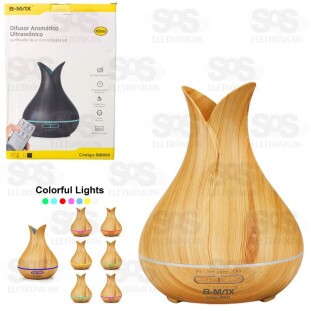 Difusor Umidificador De Ar Com LED Colorido 400ml B-Max BM088