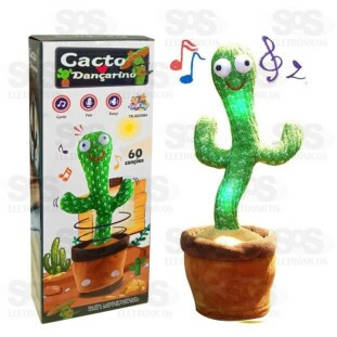 Cacto Dançante Com Som e luz Recarregável Toy King -TK-AB3064