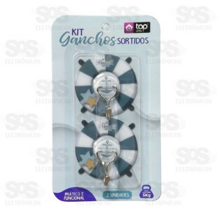 Ganchos Multiuso Adesivo 2 Unidades Top Útil TOP1441