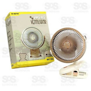 Mini Ventilador Grampo Recarregável B-Max BM-F1083