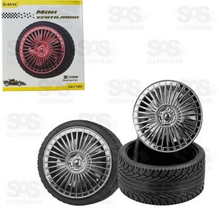 Mini Ventilador Pneu 32cm Recarregável B-Max BM-F1096