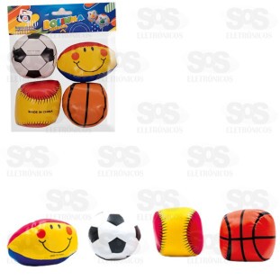 Conjunto de 4 Bolinhas Super Macias Pica pau 3251