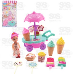 Carrinho de Sorvete com 19 Peças Pica Pau 3862