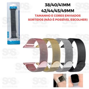 Pulseira De Milanese Magnética Tamanhos e Cores Sortidas