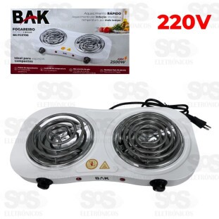 Fogareiro Elétrico 2 Bocas 220V 2500W Bak BK-FCE706-220V