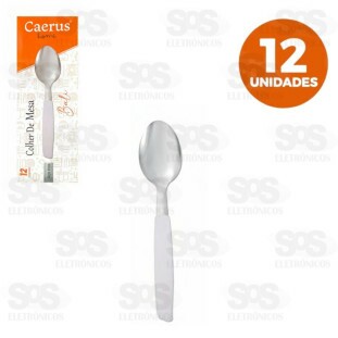 Kit Colher De Mesa Bali 12 Unidades Branca CRS-2650