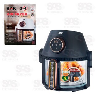 Fritadeira Air Fryer e Grill Elétrico 4 Litros 127V Bak BK-ARFYM110