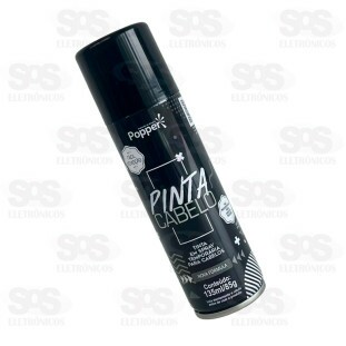 Pinta Cabelo Spray Fluorescente Preto 135ml Popper