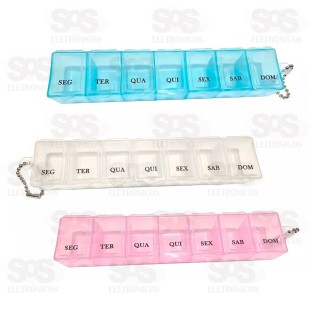 Porta Comprimido Diário 15x3CM Cores Variadas HX4739
