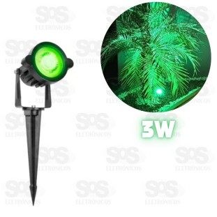 Espeto De Jardim Led 3W Verde Maxbom 6089-11