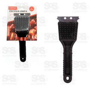 Escova Limpa Grelha Com Espátula Inox Caerus CRS-2858