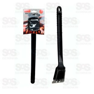 Escova Limpa Grelha Com Espátula Inox Caerus CRS-2860