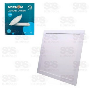 Painel Quadrado LED Branco Quente 18W 3200K Embutir Maxbom