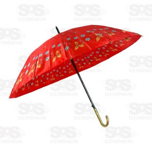 Guarda Chuva Automático Estampas Floridas 95CM FBG4221