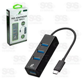 Hub USB 3.0 Com 4 Portas X-Cell XC-HUB-10