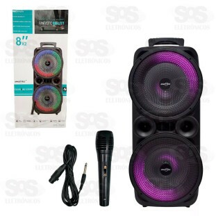 Caixa De Som Alta Potência LED RGB Com Microfone GTS-1569