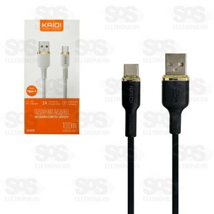 Cabo De Dados USB Para Type C 3A 1 Metro Kaidi KD-352C