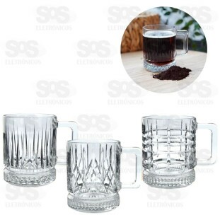 Caneca de Vidro Café Cappuccino Elusia 250ml