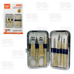Kit Manicure Cortador De Unha 9 Peças Altomex AL-3603