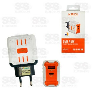 Fonte Carregador Turbo USB+PD 45W Kaidi KD-692
