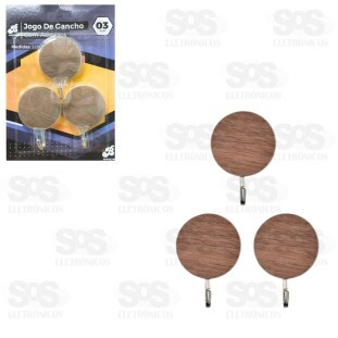 Jogo de Gancho Multiuso 3 Unidades Barcelona BAR-224006-5