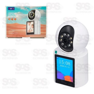 Câmera De Segurança Inteligente Com Tela Inova MD-12772