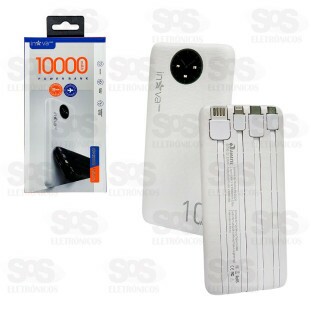 Carga Extra 10.000mAh 4 Interfaces Inova Prime KV-20238