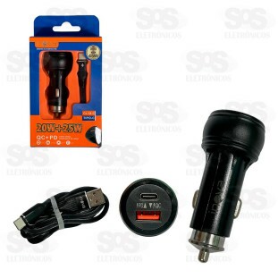  Carregador Veicular 45W Cabo Type C Inova GL19-C