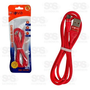 Cabo De Dados 3.1A Micro USB V8 1 Metro Inova MD-12787