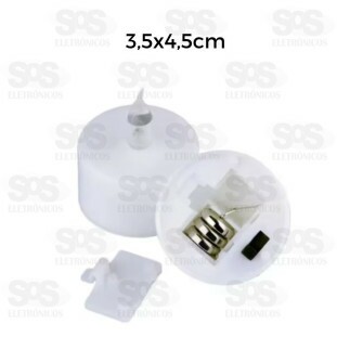 Mini Vela Decorativa Chama Branco Frio Unitário TOP1862