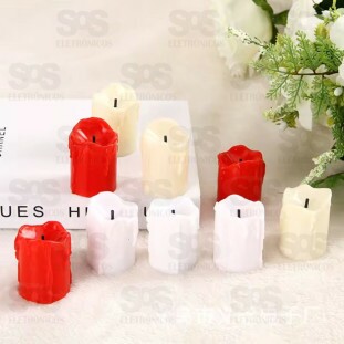 Vela Decorativa Chama Branco Quente Unitária TOP1860