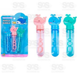Kit Bolhas De Sabão Baleia Com 3 Unidades Toy King TK-AB8211