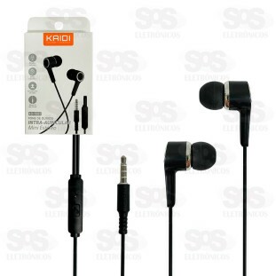 Fone De Ouvido Intra-Auricular Com Microfone Kaidi KD-7001