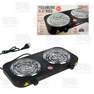 Fogareiro Elétrico 2 Bocas 2000W 127V Hai Brasil AIH1466PR