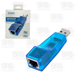 Placa De Rede Externa LAN RJ45 Para USB Exbom UL-100