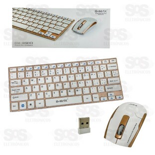 Kit Teclado e Mouse Sem Fio Slim B-Max BM-3910