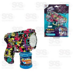 Metralhadora Lança Bolhas De Sabão Toy King TK-AB2561