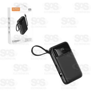 Carga Extra 20.000mAh 3 Interfaces 20W Kaidi KNC-922