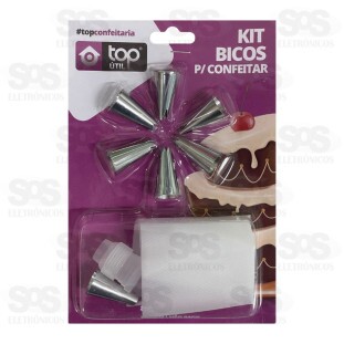 Kit Confeiteiro Com 9 Peças Bico e Aplicador CONF449