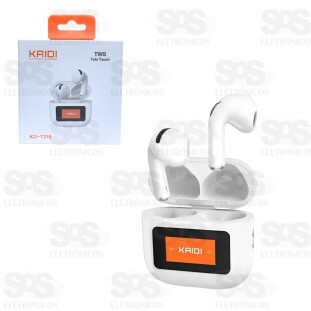 Fone De Ouvido Sem Fio Bluetooth Tela Touch Kaidi KD-7219