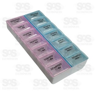 Porta Comprimido Semanal Dia e Noite Plástico HX6661