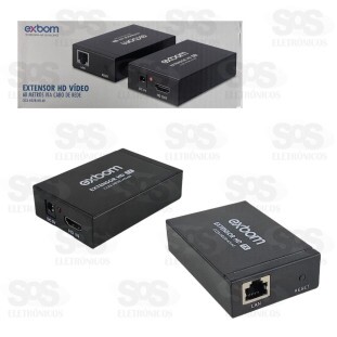 Extensor HDMI Conversor RJ45 Cat5e/6 Exbom CCEX-HD2RJ45L60