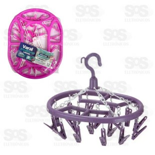 Varal Multiuso Com 20 Prendedores Top Útil TOP1650