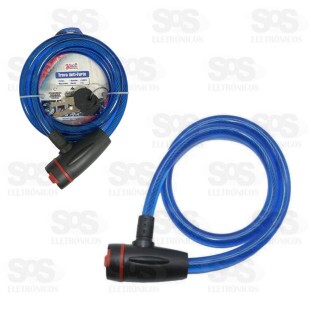 Cadeado Para Bicicleta 12mmx100cm Com 2 Chaves YA-2704
